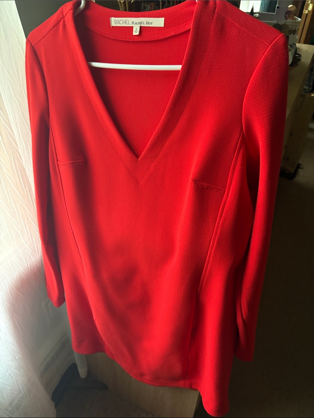 RACHEL Rachel Roy Red V-Neck Tunic